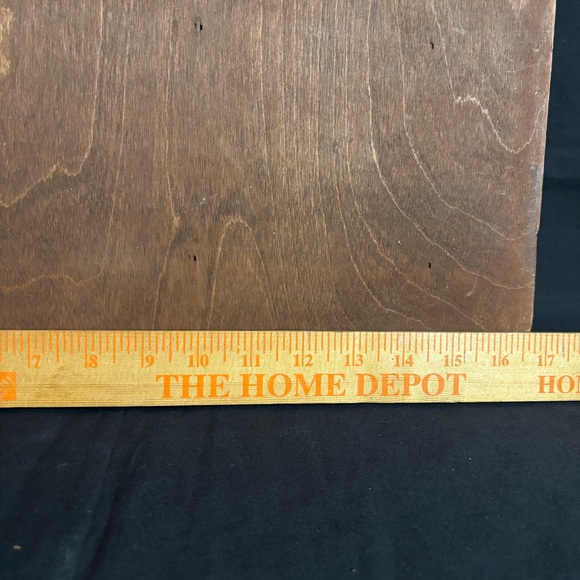 Vtg. Wood Carved Wheat Motif Wall Display with 64-slots for Collectible Spoons - Picture 5 of 6